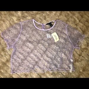 Forever21 Lavender/ Lilac mesh top